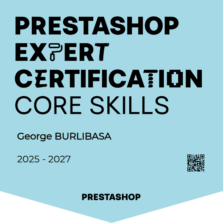 PrestaShop Expert Certification — George BURLIBASA, ID 2511GEOBUR747